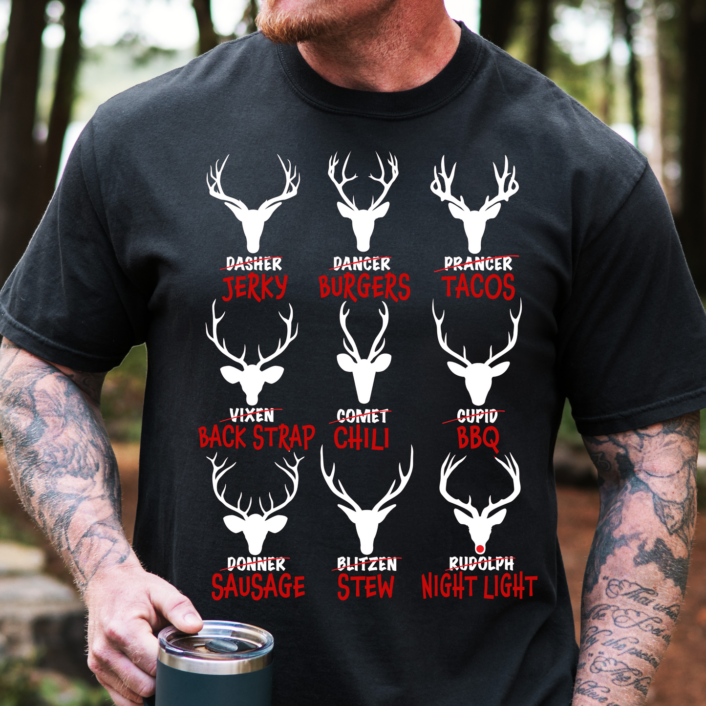 Reindeer Hunting Men's Christmas T-Shirt, Hoodie, Sweater
