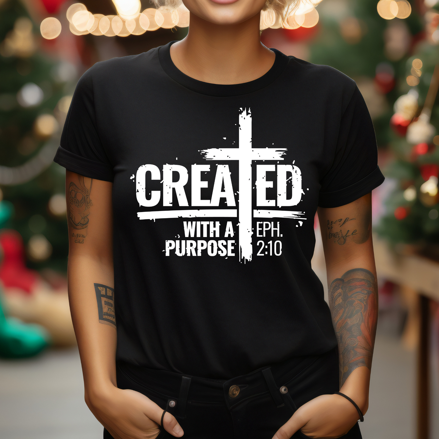 Created with a Purpose - Christian Faith T Shirt, Sweat Shirt or Hoodie