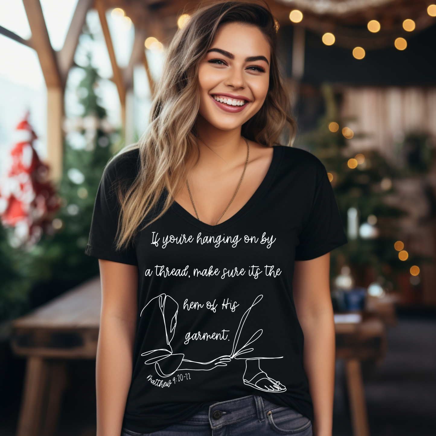 Hem of His Garment – Trendy Christian Shirt | Matthew 9:21 Bible Verse Tee, Hoodie, Sweatshirt