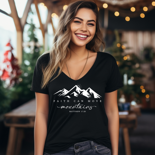 Faith Can Move Mountains – Christian T-Shirt