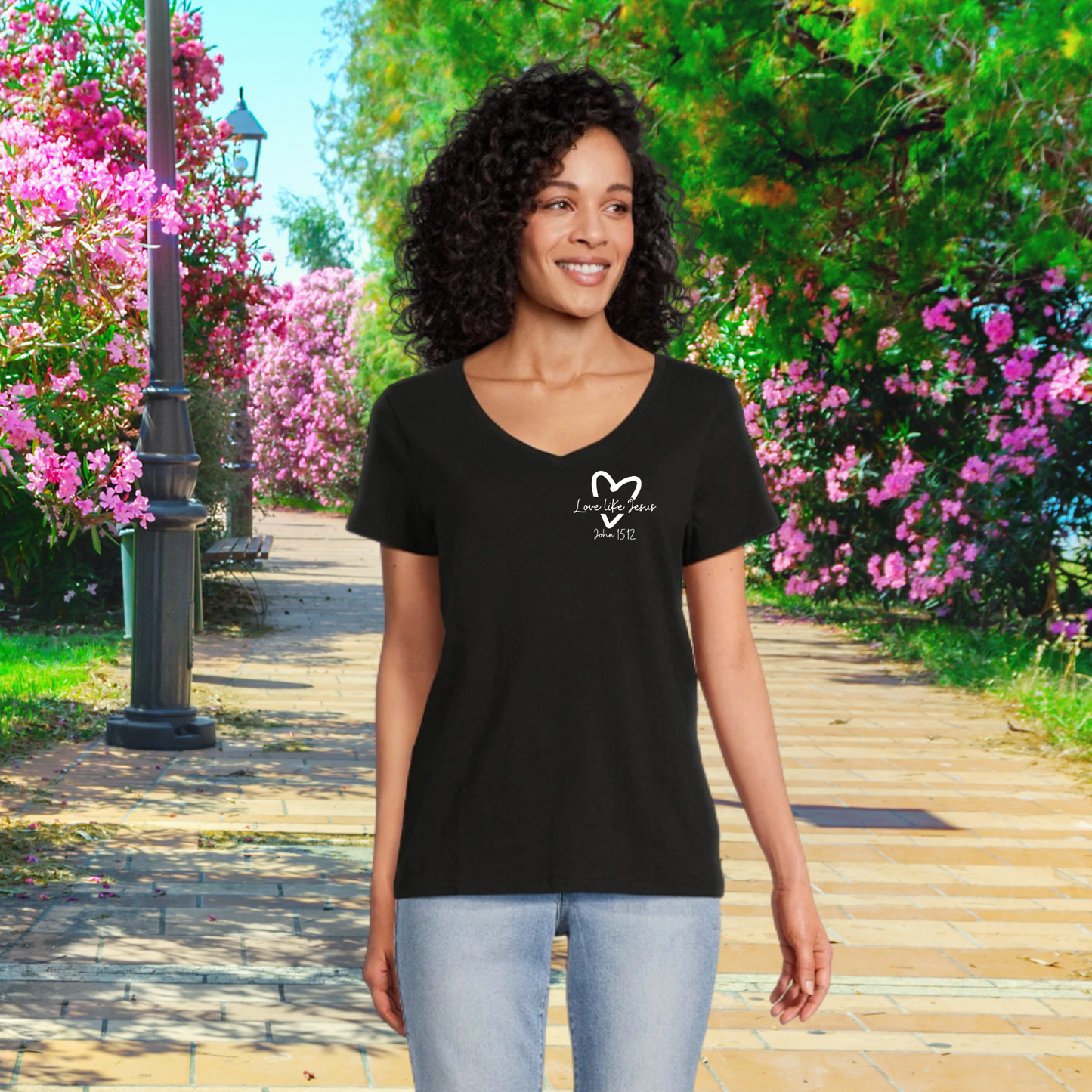 Women's V Neck Shirt -Dear Person Behind Me