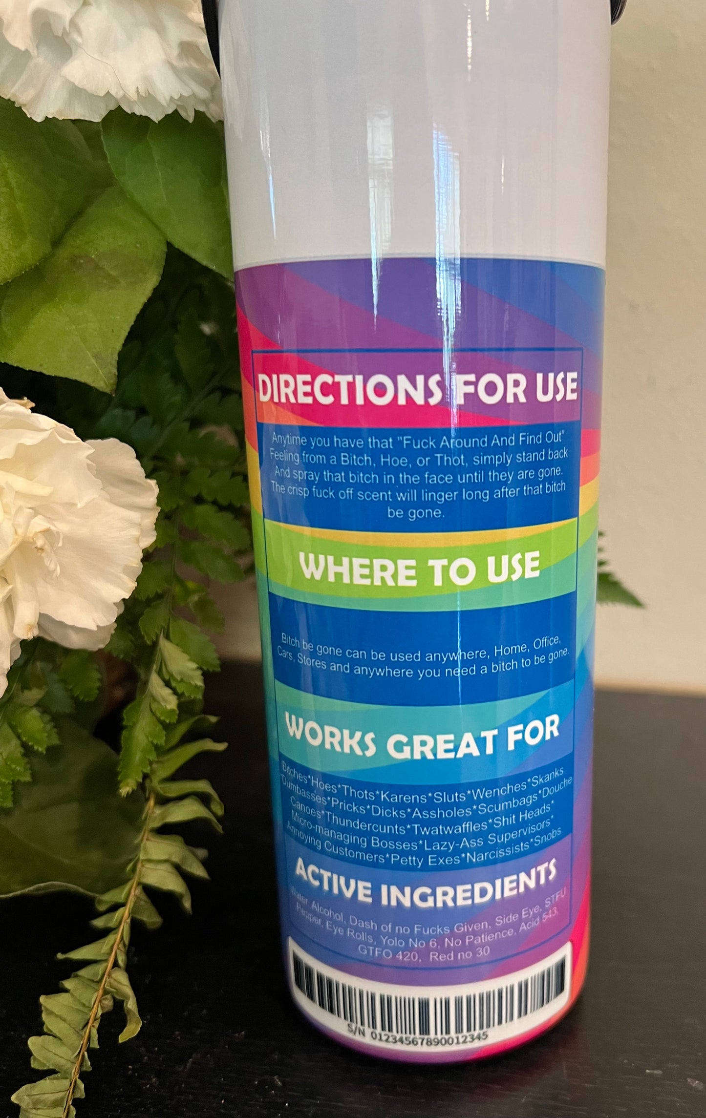20oz Water Bottle -Bitch Be Gone, Sarcastic/Funny