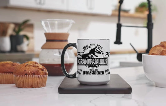 Make Grandpa roar with joy this Father’s Day with our 15 ounce ceramic mug
