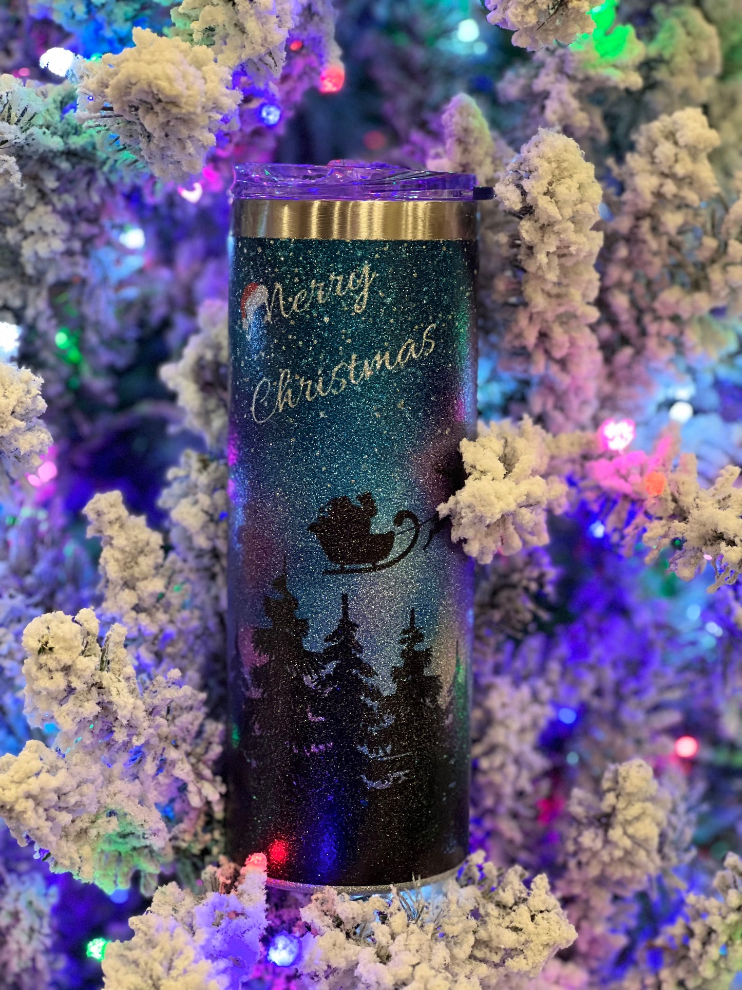Glitter Merry Christmas 20oz