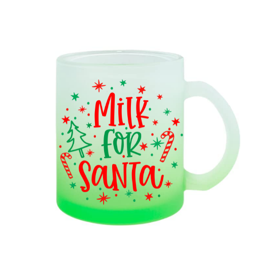 Santa's Milk Christmas Frosted Mug