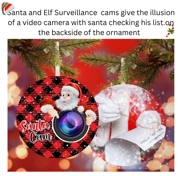 Elf Surveillance Camera Tree Ornament