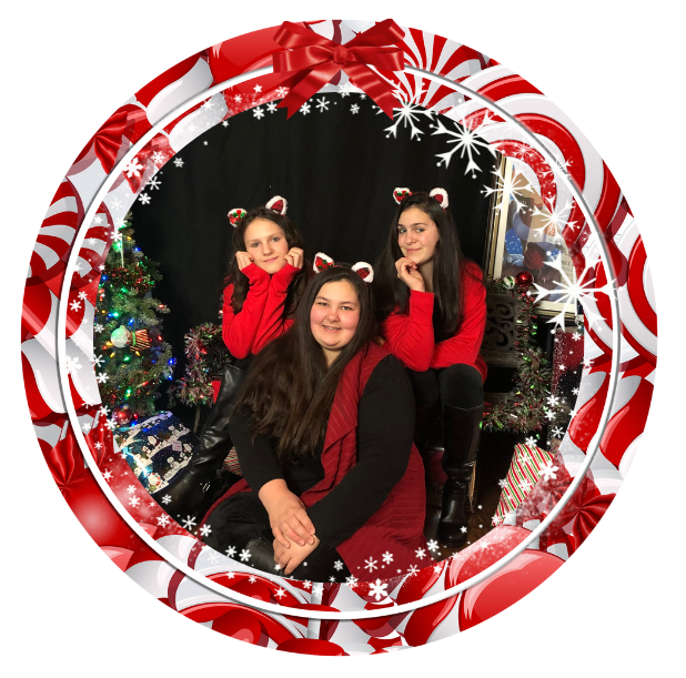 Personalized Christmas Ornament - Round 2.75in Peppermint