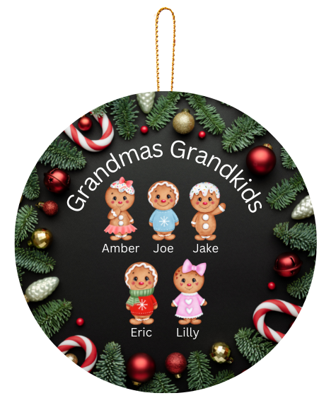 Personalized Grandmas Grandkids Ornaments