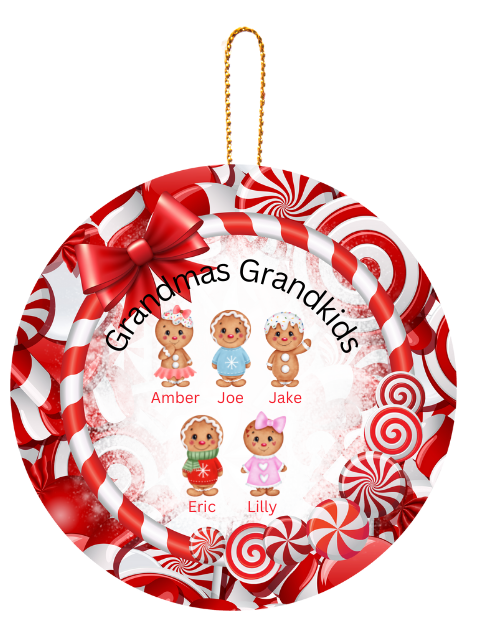 Personalized Grandmas Grandkids Ornaments
