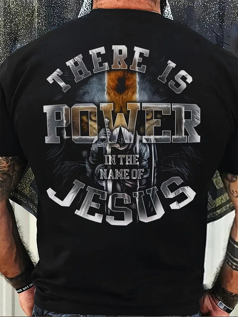 Men's T-Shirt - There is Power in the name of Jesus      0-17