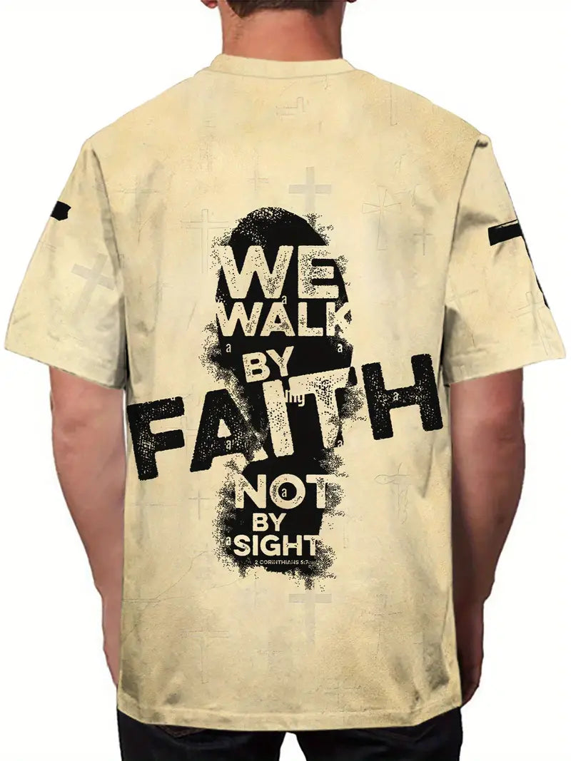 Men's T-Shirt -We Walk by Faith   0-29