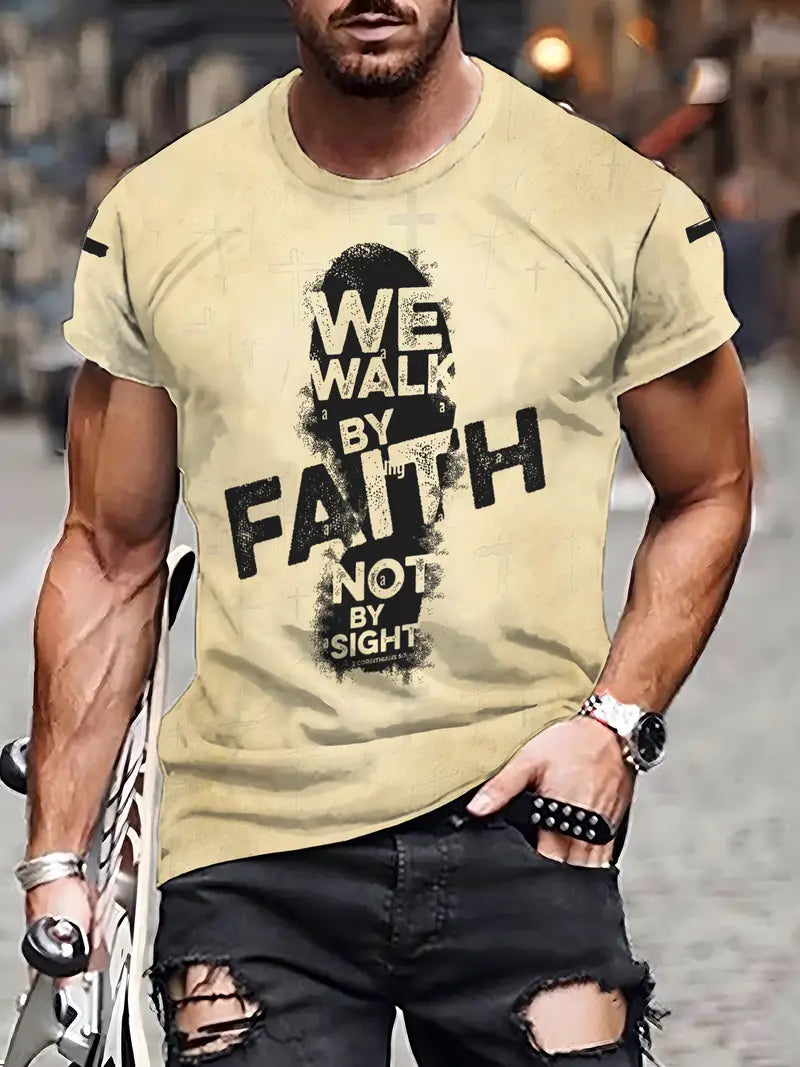 Men's T-Shirt -We Walk by Faith   0-29