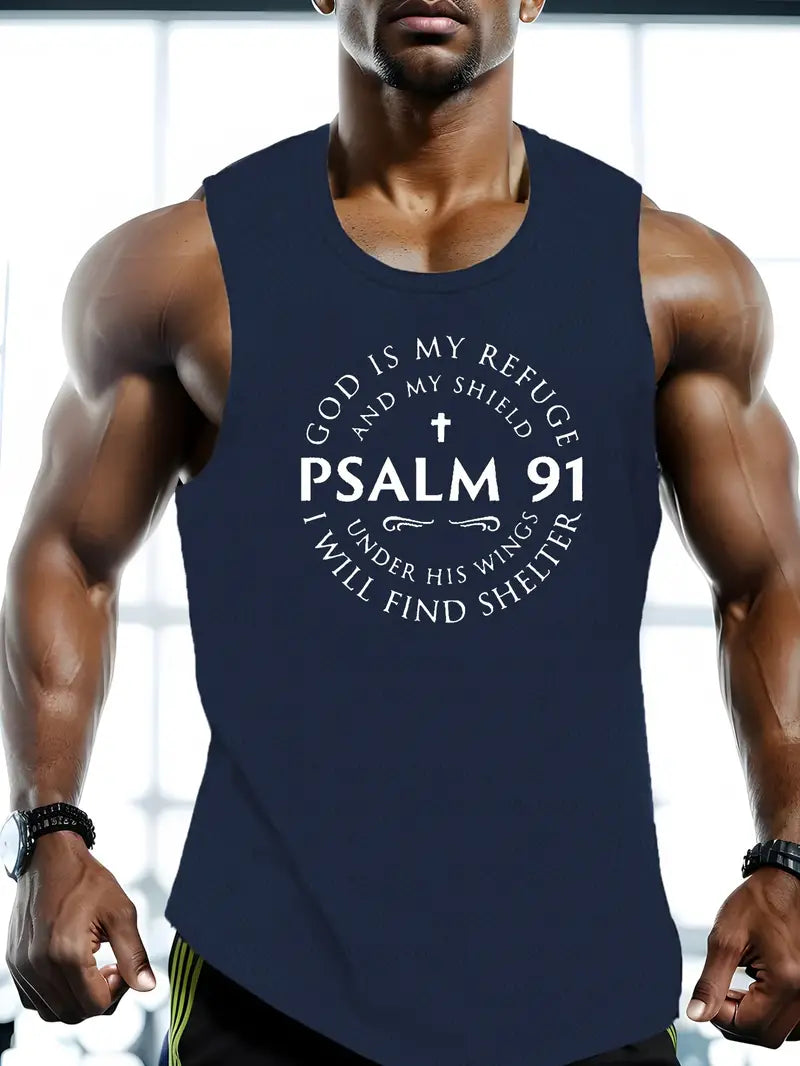 Men's Sleeveless Shirt  -Psalm 91           1-4