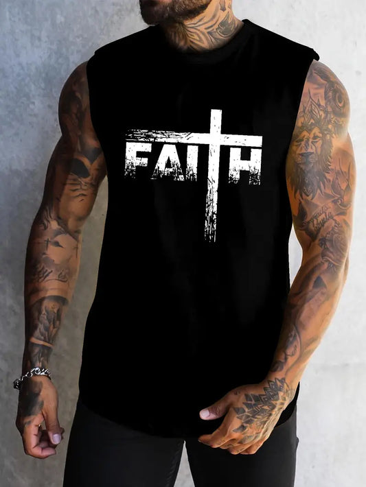 Men's Sleeveless Shirt - Faith Cross 1-7