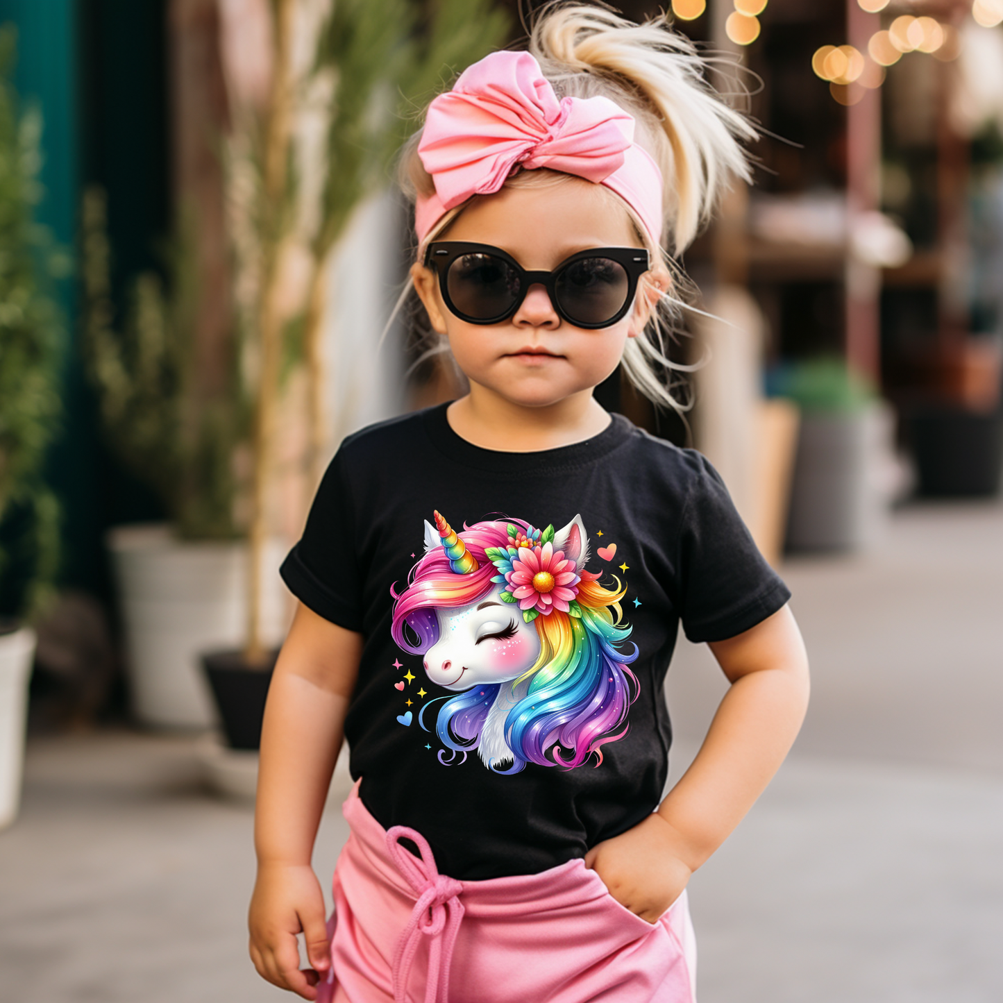 Children's Shirt -Girls Unicorn T Shirts    13-6