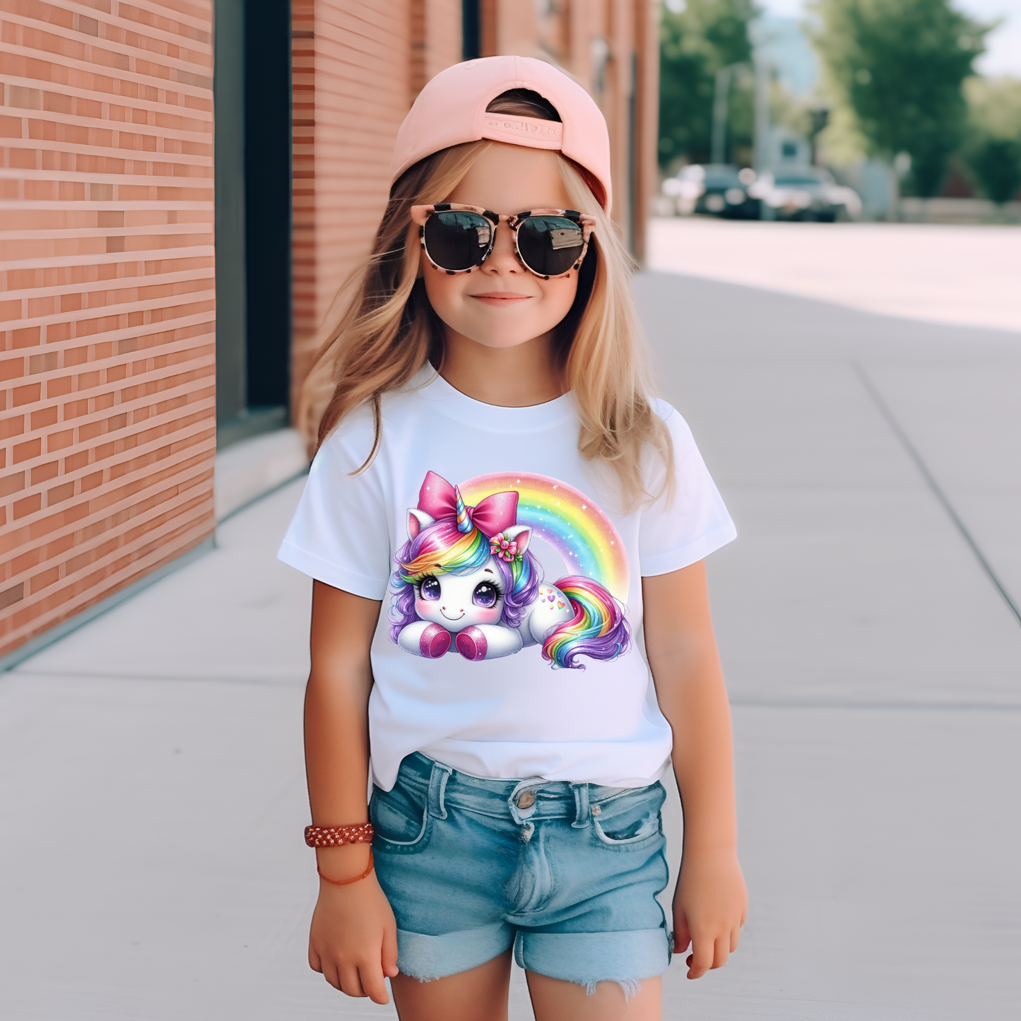 Children's T Shirt -Girls Unicorn    13-2