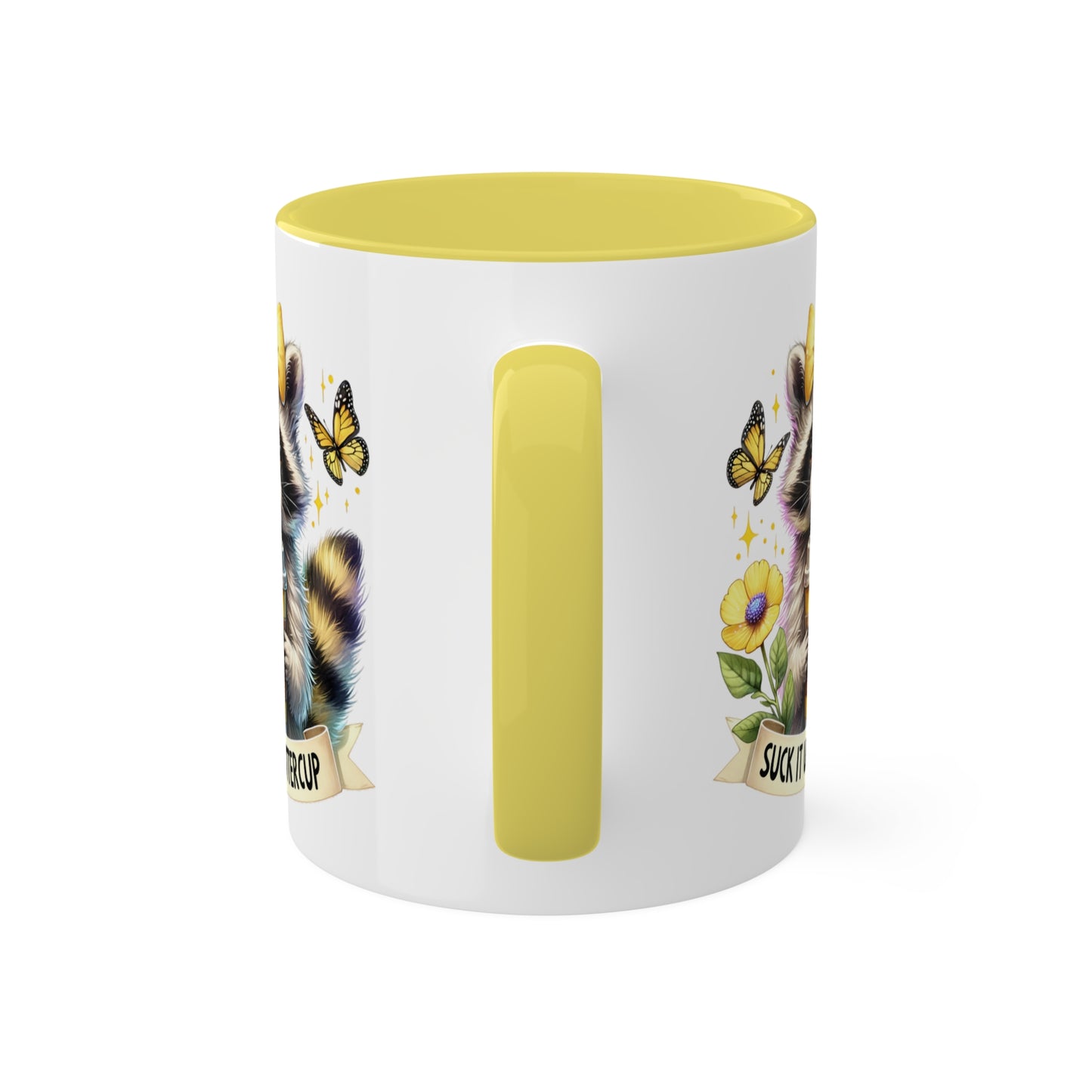 Colorful Mugs, 11oz, Suck It Up Buter Cup