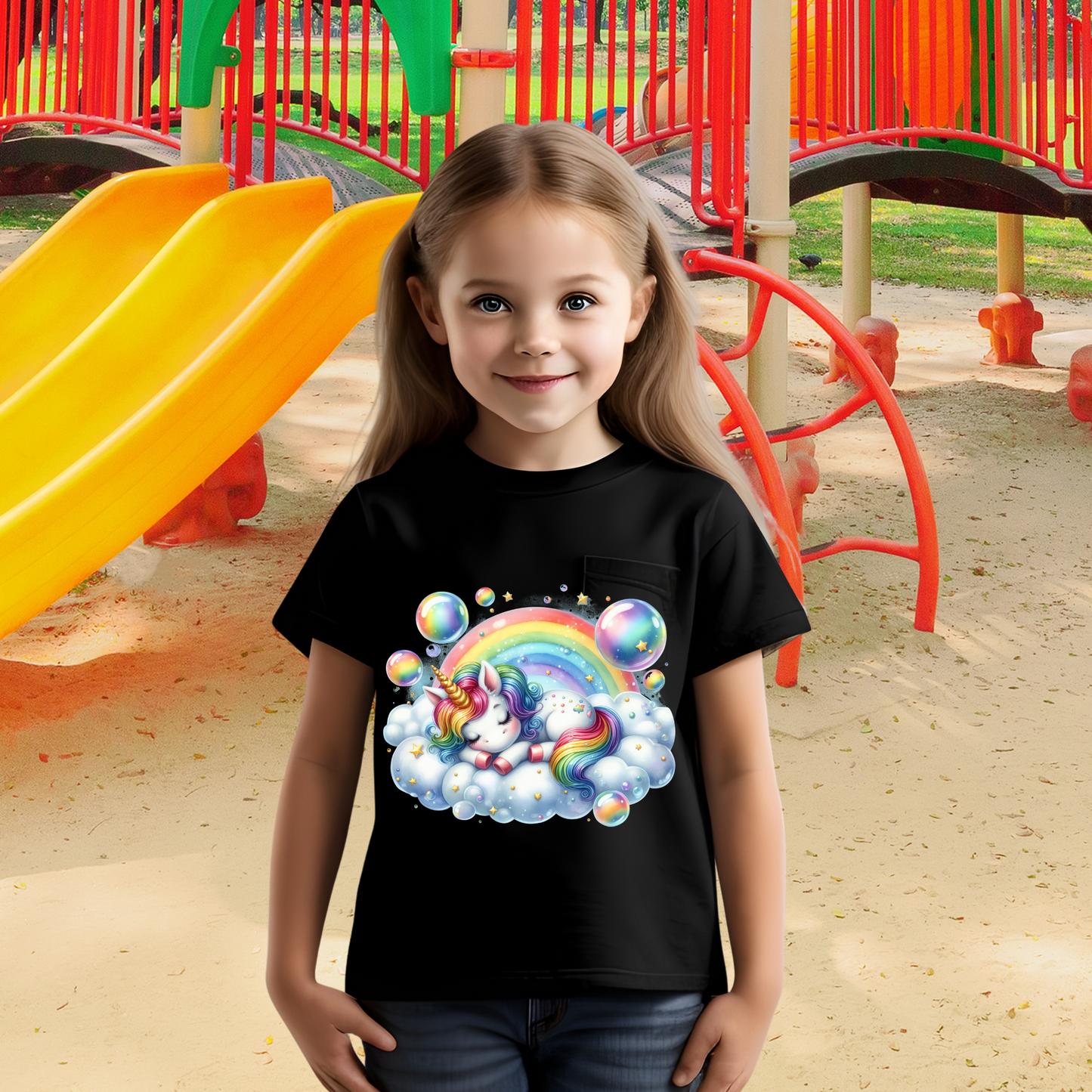 Children's Shirt -Girls Unicorn   13-4