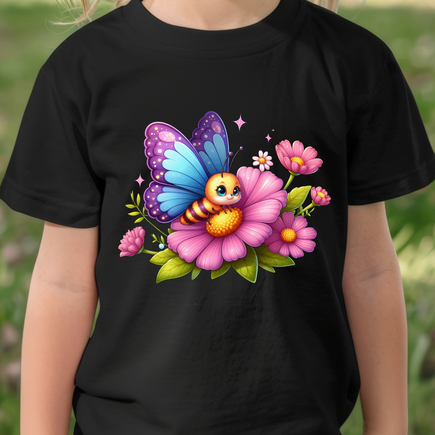 Children's Shirt -Girls Cute Butterfly Bug     13-11