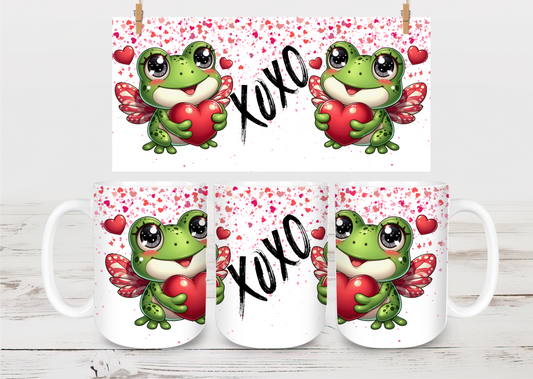 Copy of 15oz ceramic coffee mug- Valentines Frog