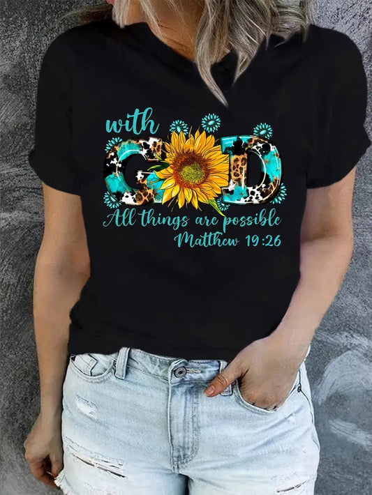 Women's Shirt -With God all thing are possible   5-23