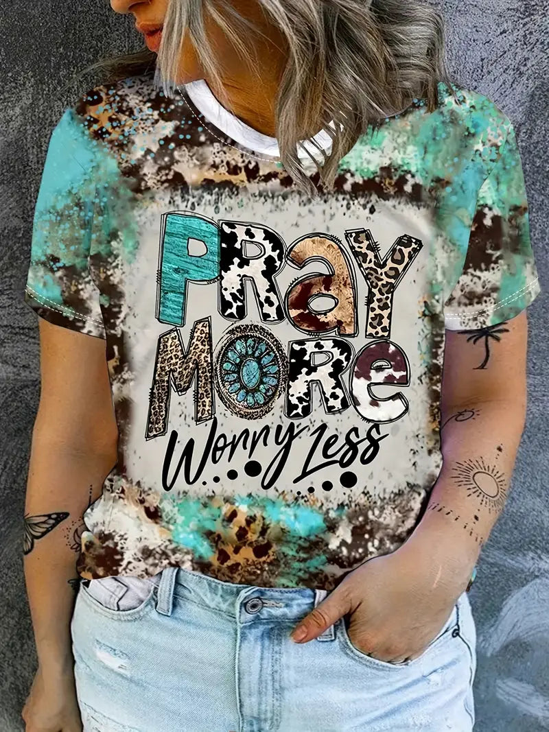 Women's Shirt -Pray More Worrie Less 5-6