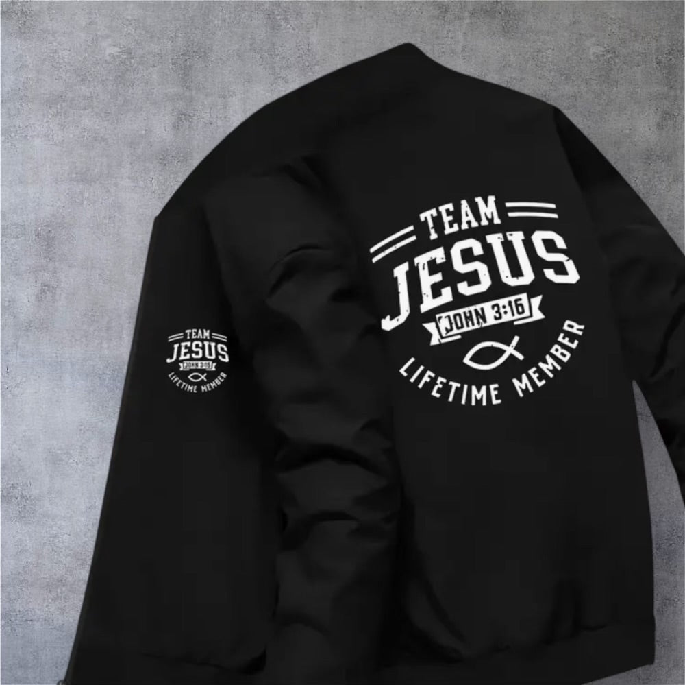 Women's Jacket -Black Team Jesus 9-5