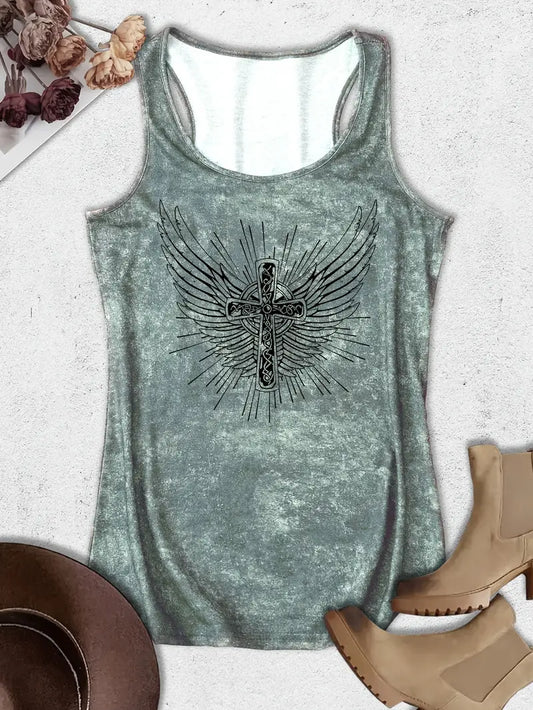 Women's Tank Top -Cross  6-2