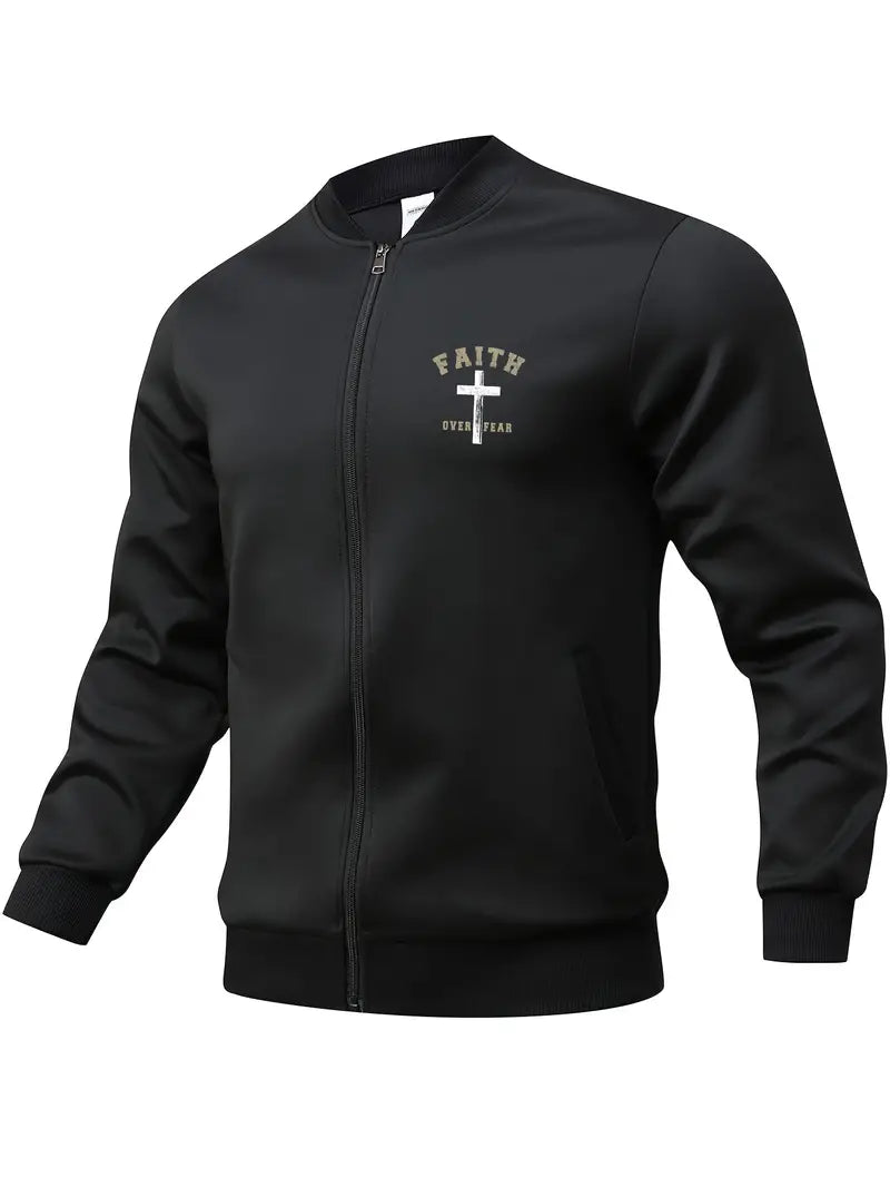 Women's Jacket -Black Faith Cross    9-2