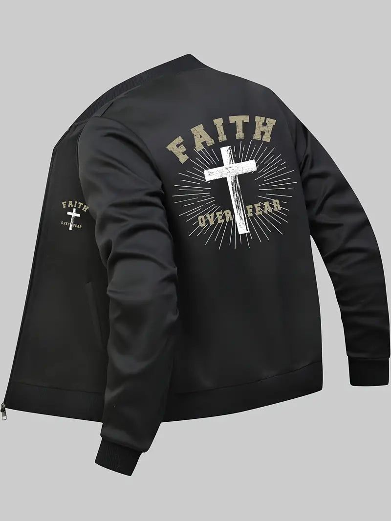 Women's Jacket -Black Faith Cross    9-2