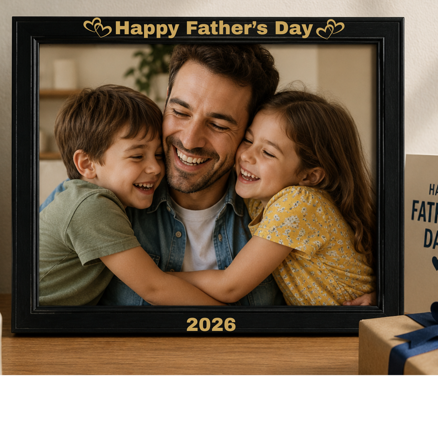 Personalized Engraved Father’s Day Photo Frame – Custom Keepsake Gift for Dad