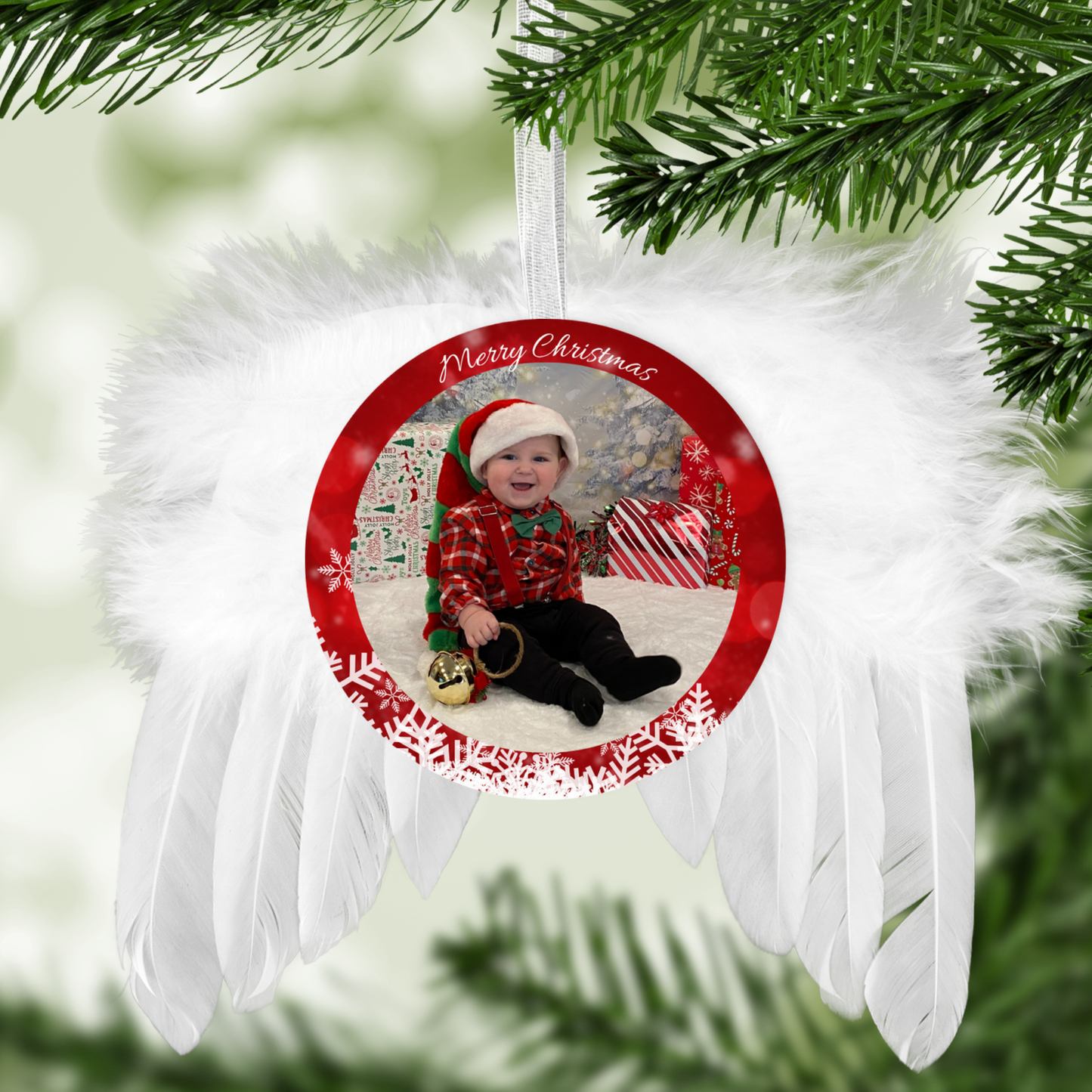 Custom Angel Wing Memorial Ornament