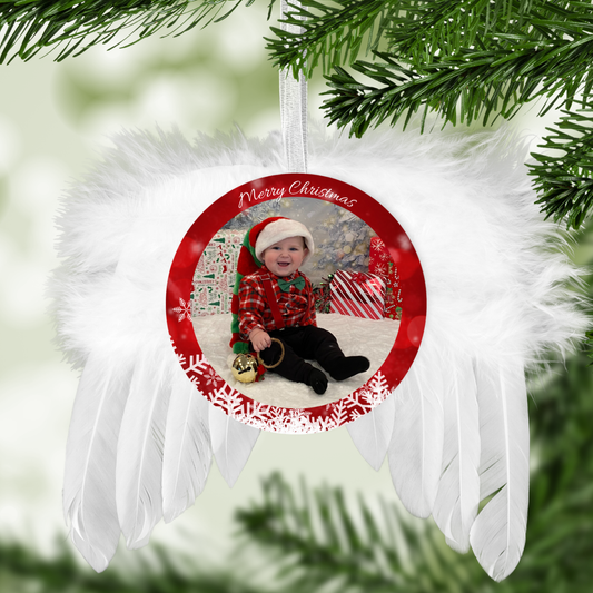 Custom Angel Wing Memorial Ornament