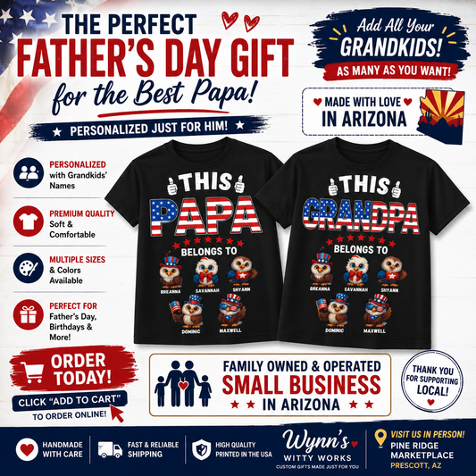 This Papa Belongs To Personalized Owl Shirt | Custom Grandpa Father's Day Gift
