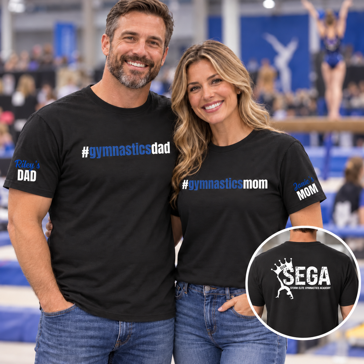 SEGA Gymnastics Mom & Dad Shirts | Personalized Team Pride