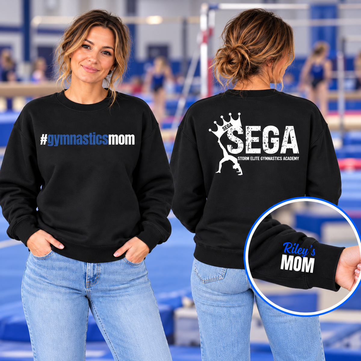 SEGA Gymnastics Mom Sweatshirts | Personalized Team Pride