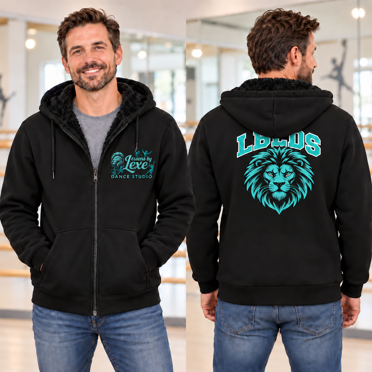 Heavier-Weight Sherpa-Lined Zip-Up Hoodie | S–5XL Lessons by Lexe