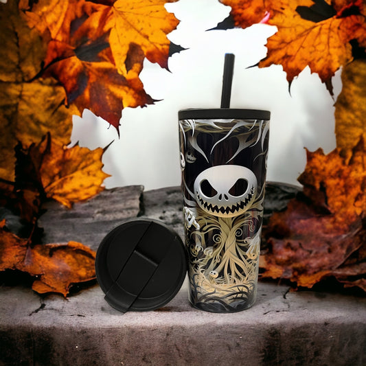 20oz Coffee Travel Tumbler with dual lids Halloween