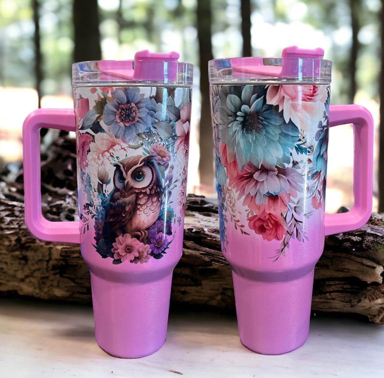 40oz Stanley Style Thirst Quencher Tumblers - Owl