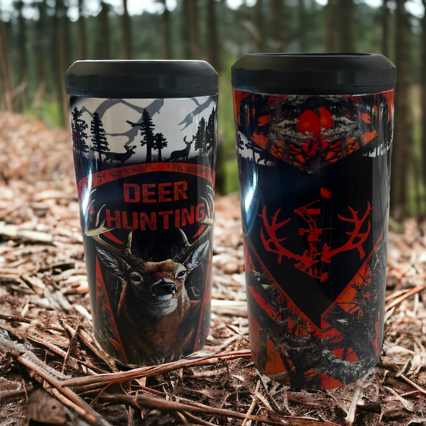 4 in 1 Bottle and Can Holder and Tumbler 16oz- Hunting