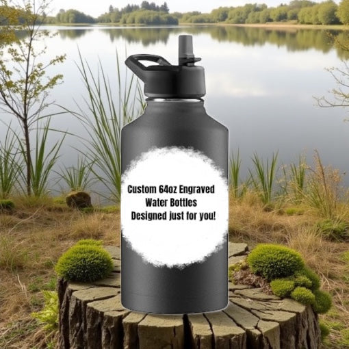 Custom 64oz Engraved Water Bottles