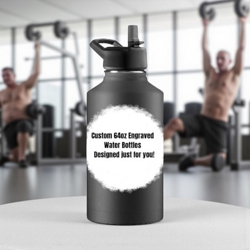 Custom 64oz Engraved Water Bottles