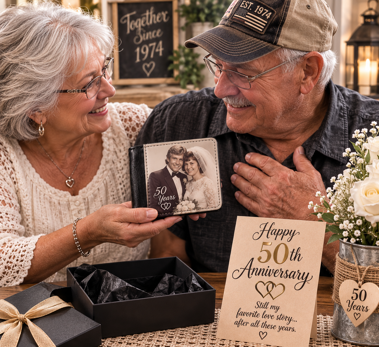 Personalized Photo Wallet | Custom Picture Wallet Gift for Him | Anniversary, Father’s Day, Husband, Boyfriend & Memorial Gift