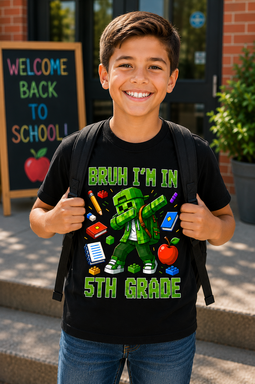 Bruh I’m In 5th Grade Shirt | Gaming First Day of School Shirt | Funny Gamer Kids Tee | Back to School Shirt