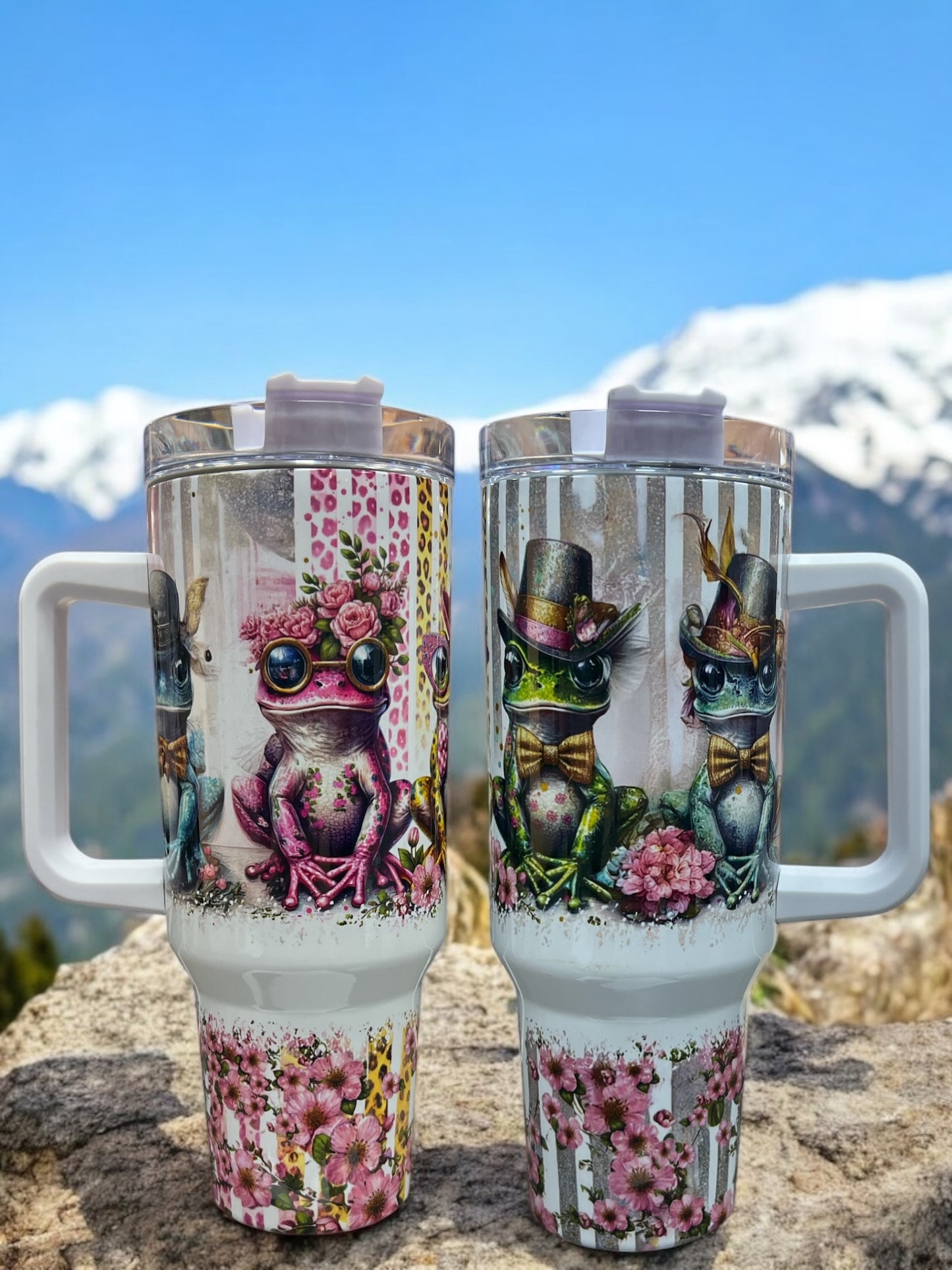 Frog hats-40oz Stainless Steel Thirst Quencher Travel Cups Tumblers Water Bottles