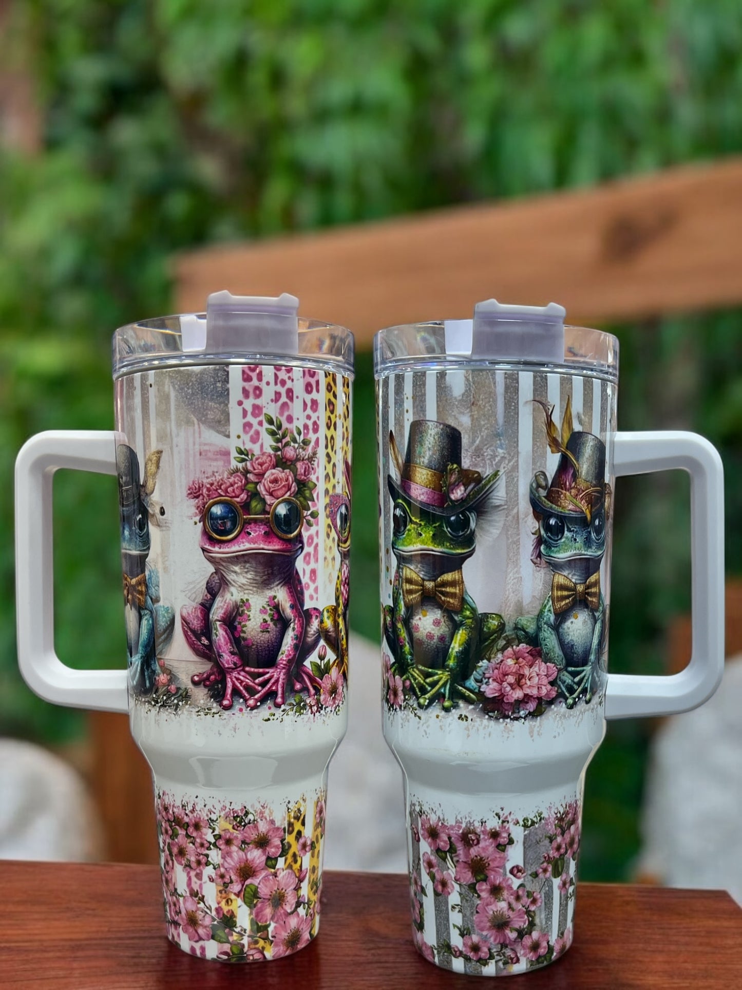Frog hats-40oz Stainless Steel Thirst Quencher Travel Cups Tumblers Water Bottles