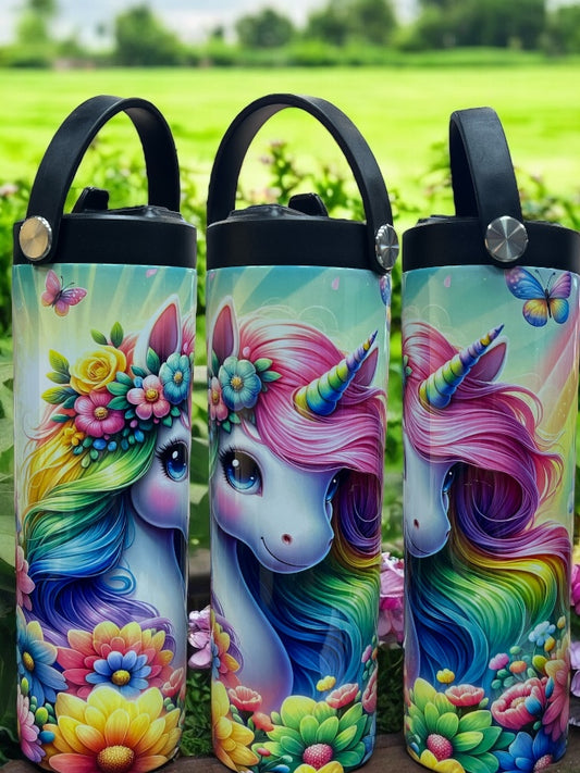 Bright unicorn  20oz Leak-Proof Stainless Steel Water Bottle Bright, Colorful Design