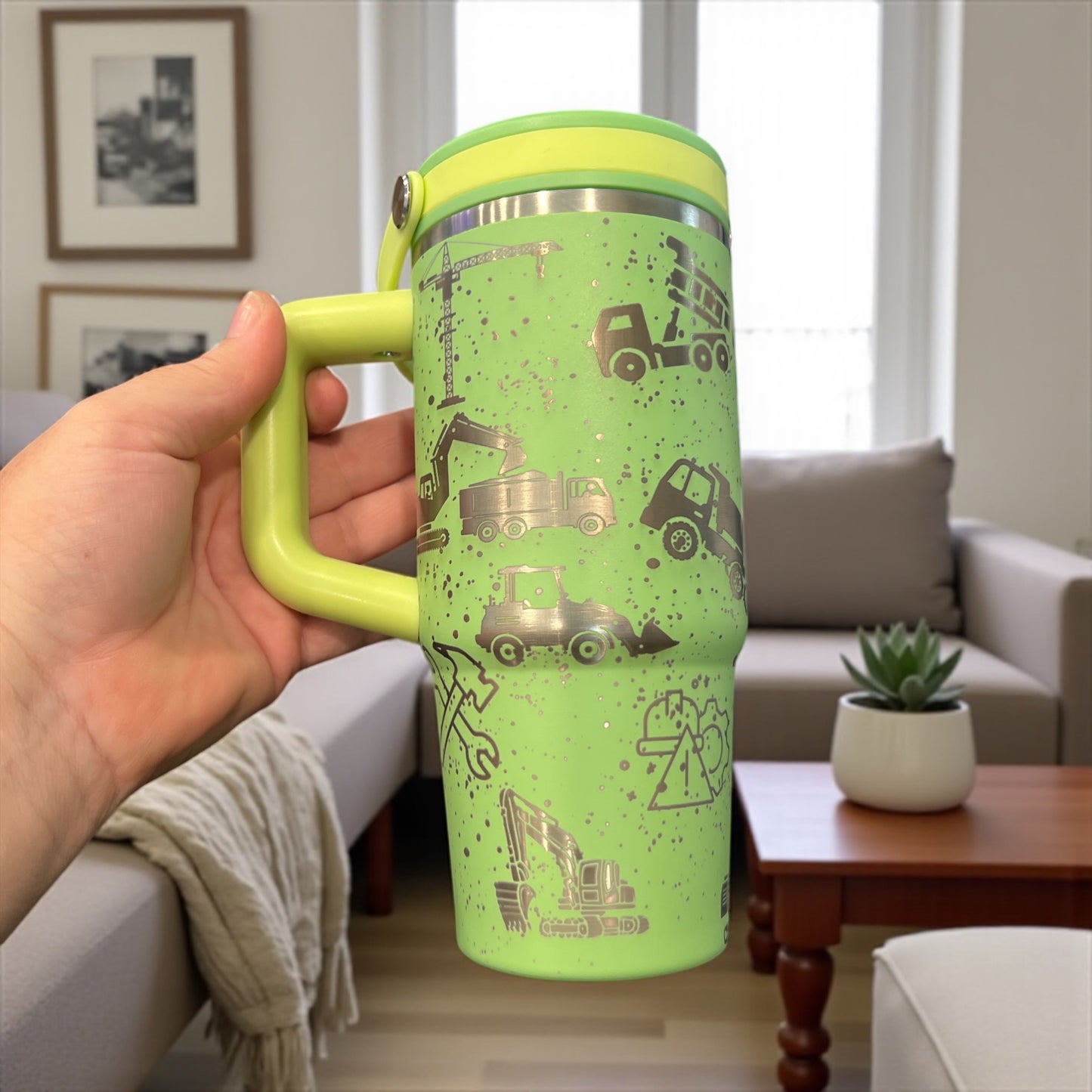 20oz ENGRAVED TUMBLERS FOR KIDS! Tool, Tractor, Truck Design