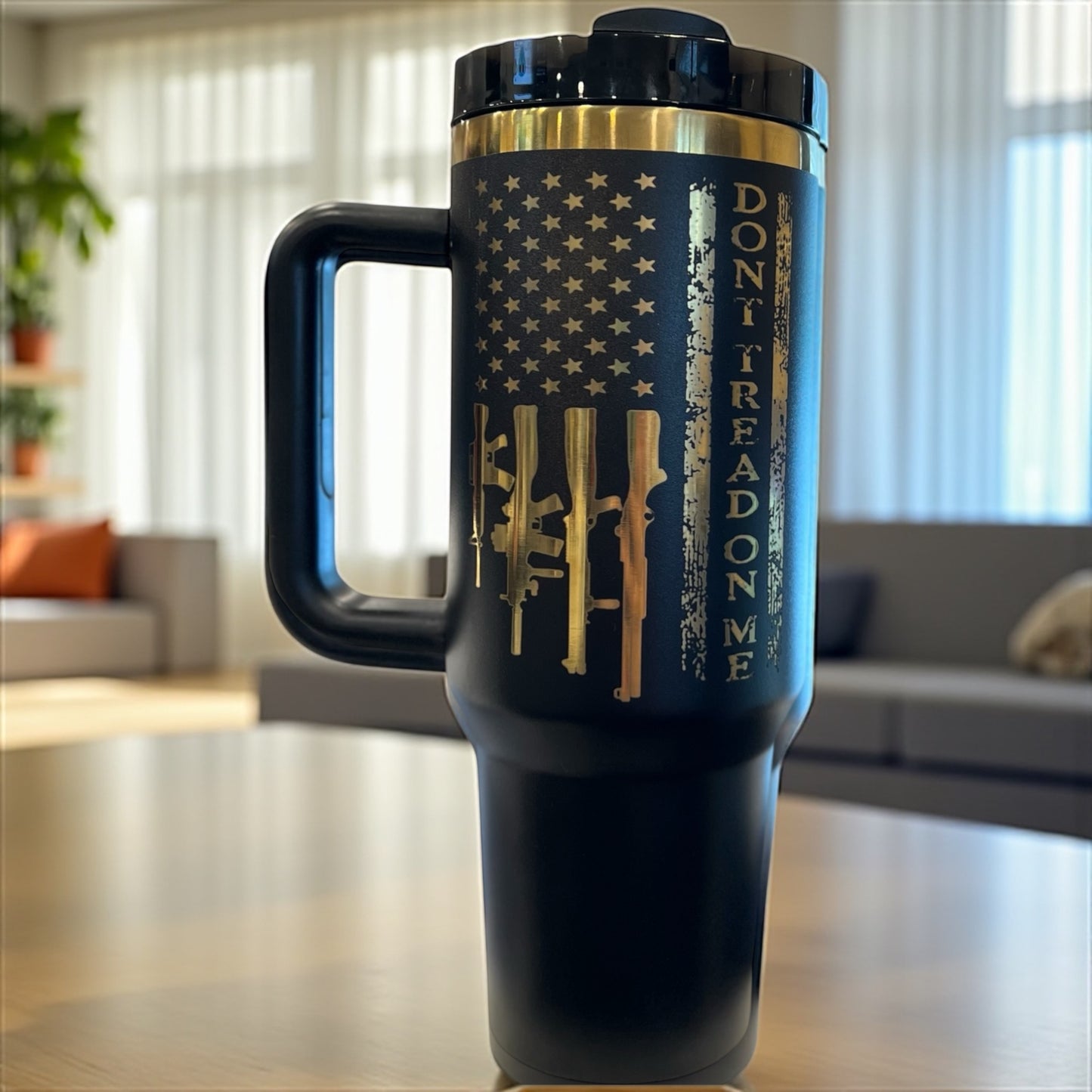 Dont Tread on me- Stainless Steel 40oz Thirst Quencher Travel Cup