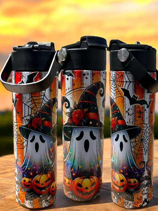 20oz Water Bottles - Fall Halloween Cute Ghost Water Bottle/Tumbler/Coffee Tumbler